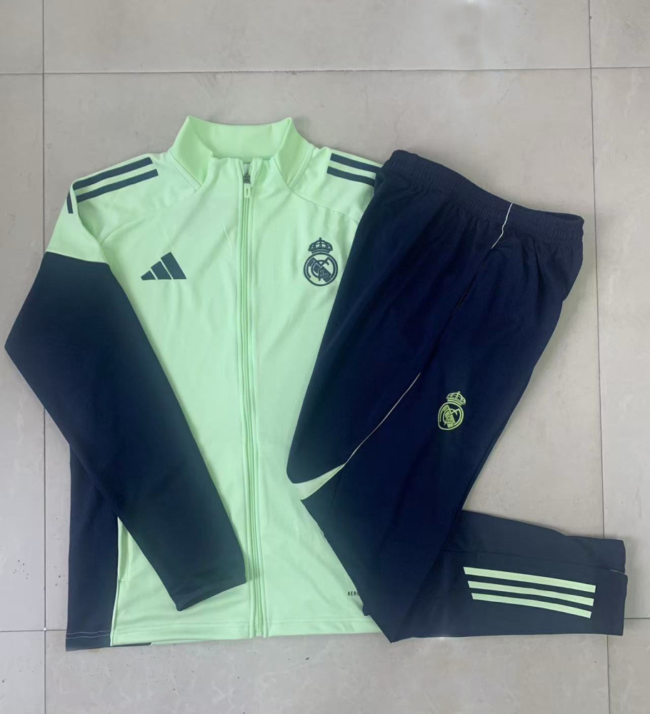 Kids Real Madrid Training Kit (Jacket+Pants) Light Blue 2025/26