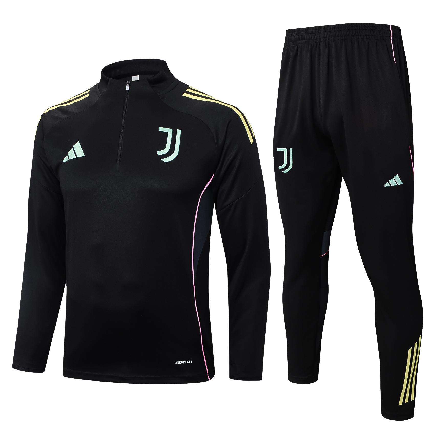 Juventus Training Kit Sweatshirt & Pants Set Black 2025/26
