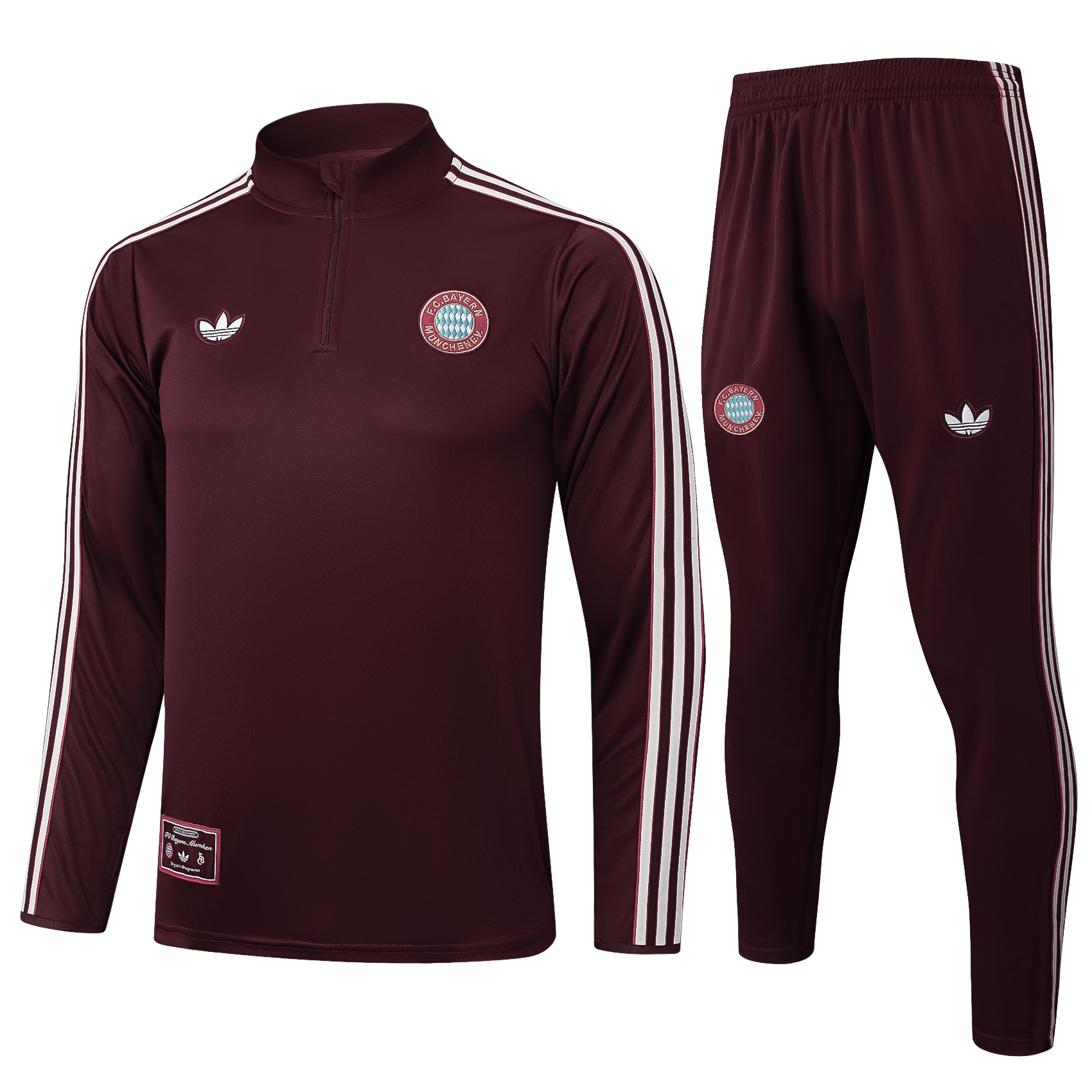 Bayern Munich Training Kit Sweatshirt & Pants Set Red 2025/26