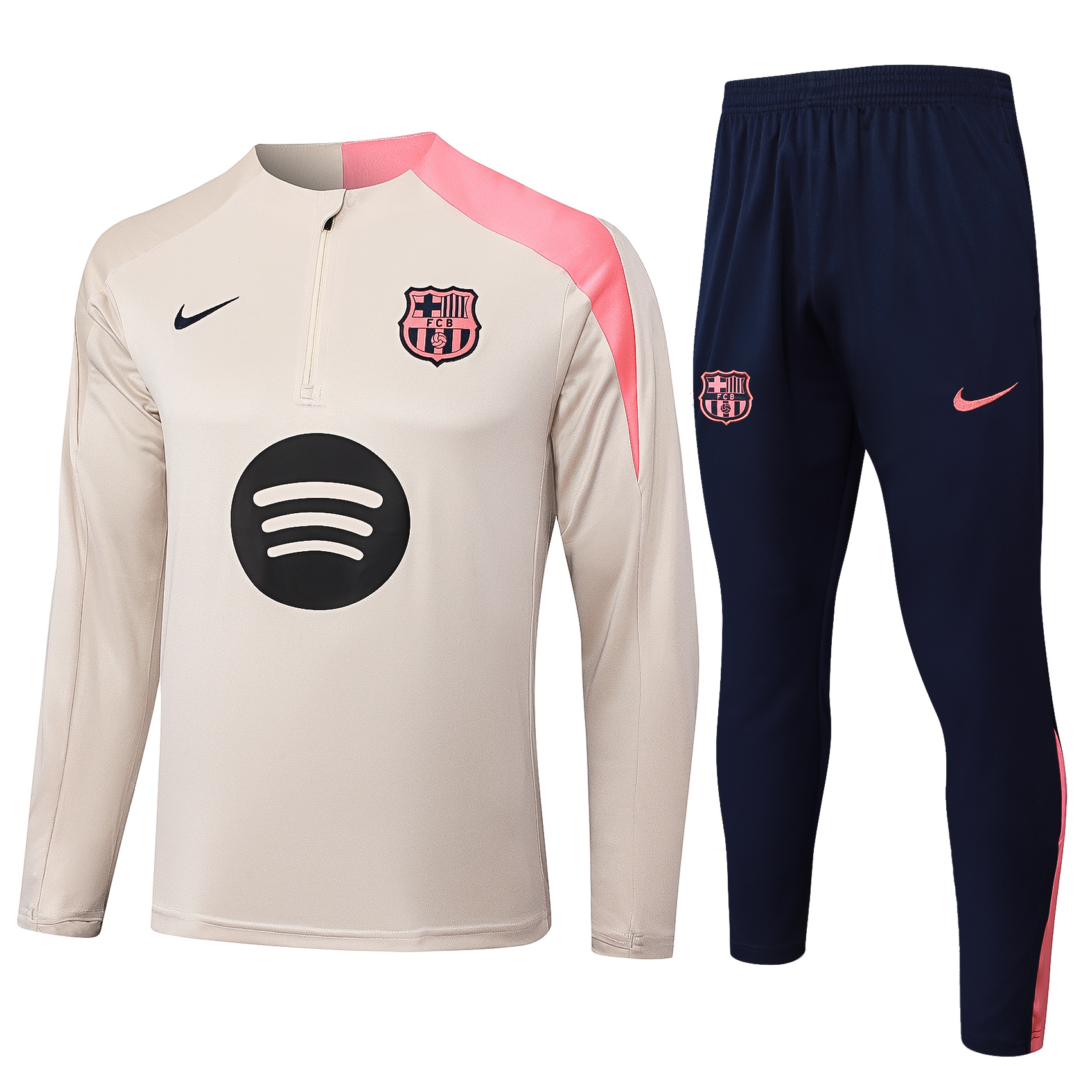 Barcelona Training Kit Sweatshirt & Pants Set Beige 2025/26