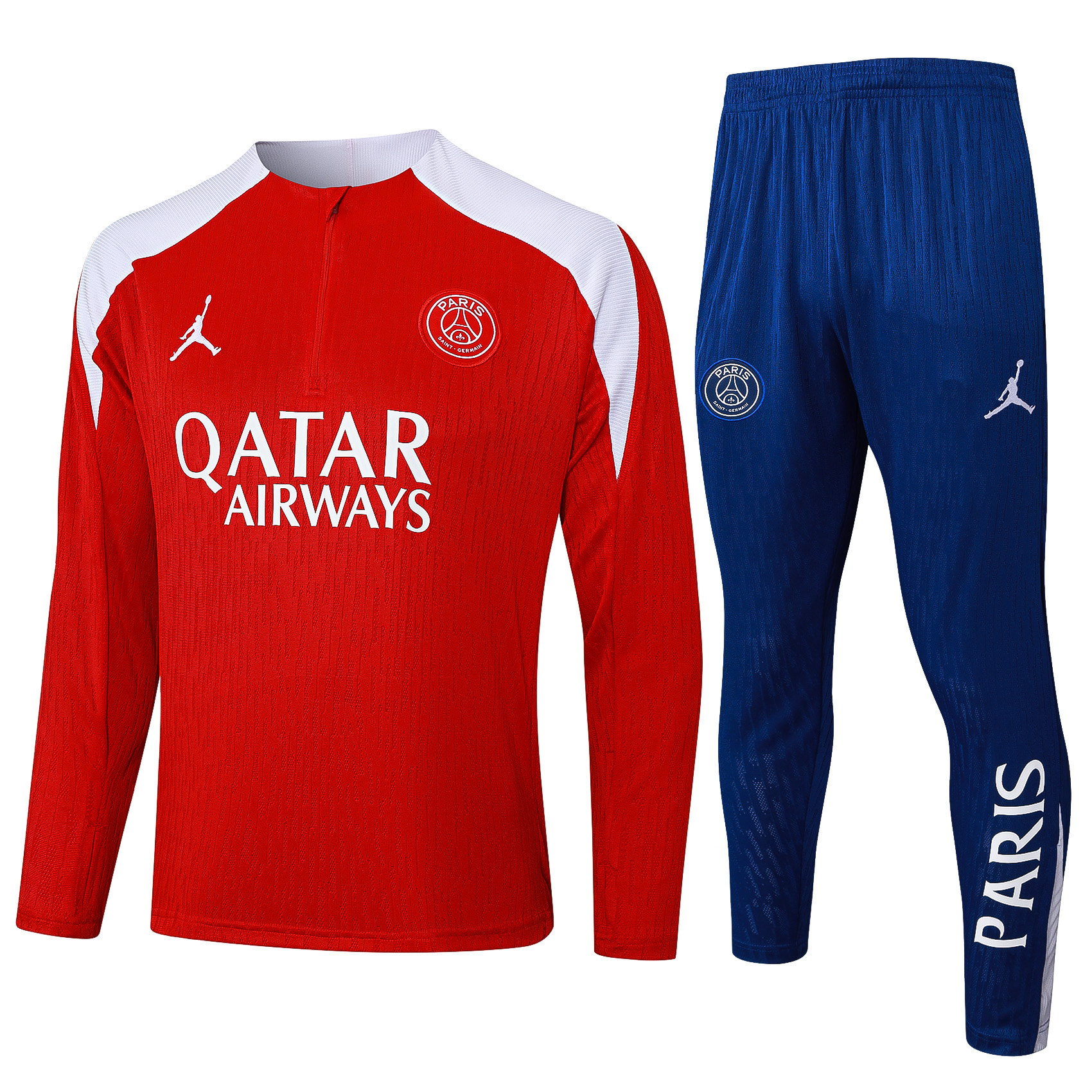 PSG Authentic Training Kit Sweatshirt & Pants Set Red 2025/26 - Player Version