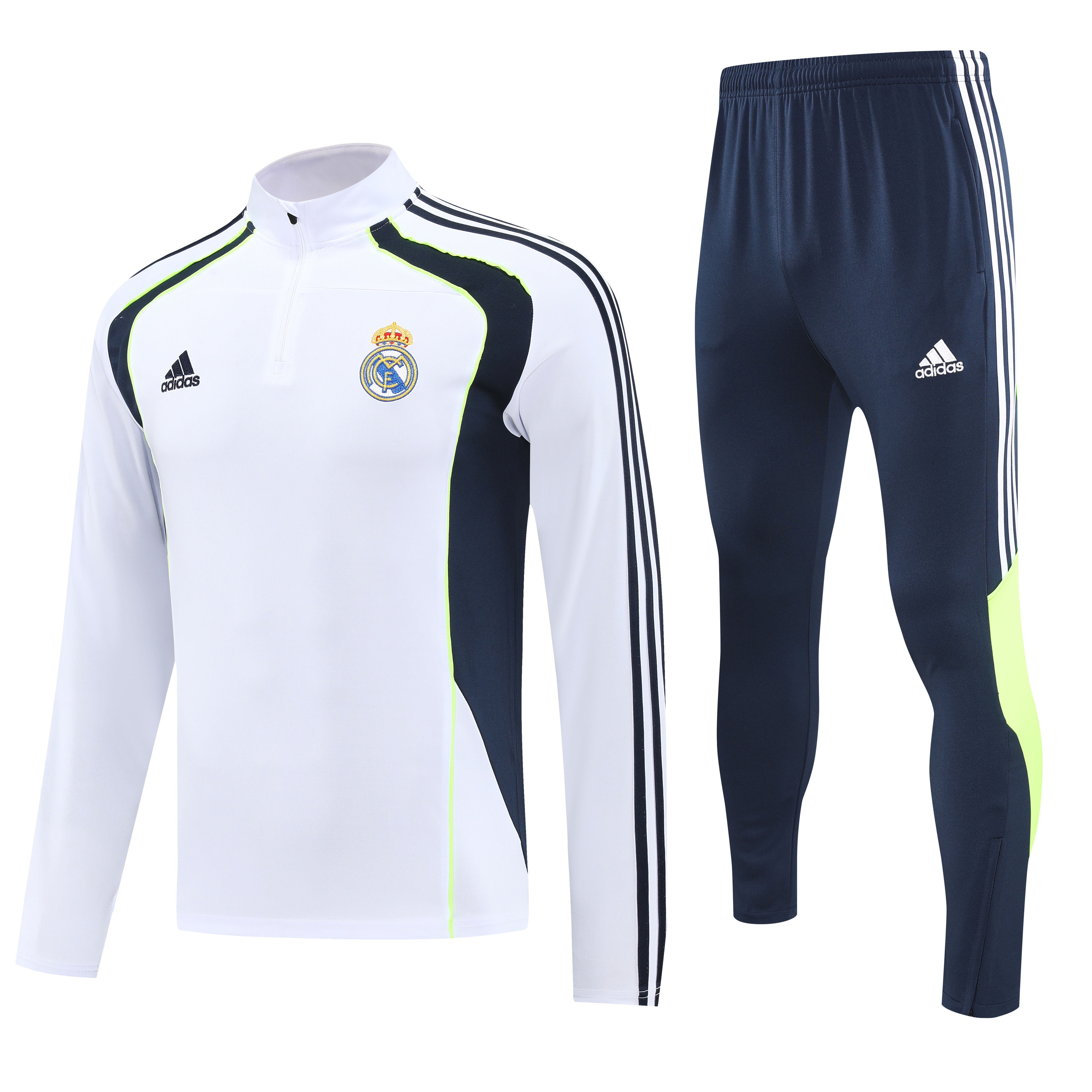 Real Madrid Authentic Training Kit Sweatshirt & Pants Set White 2025/26 - Player Version