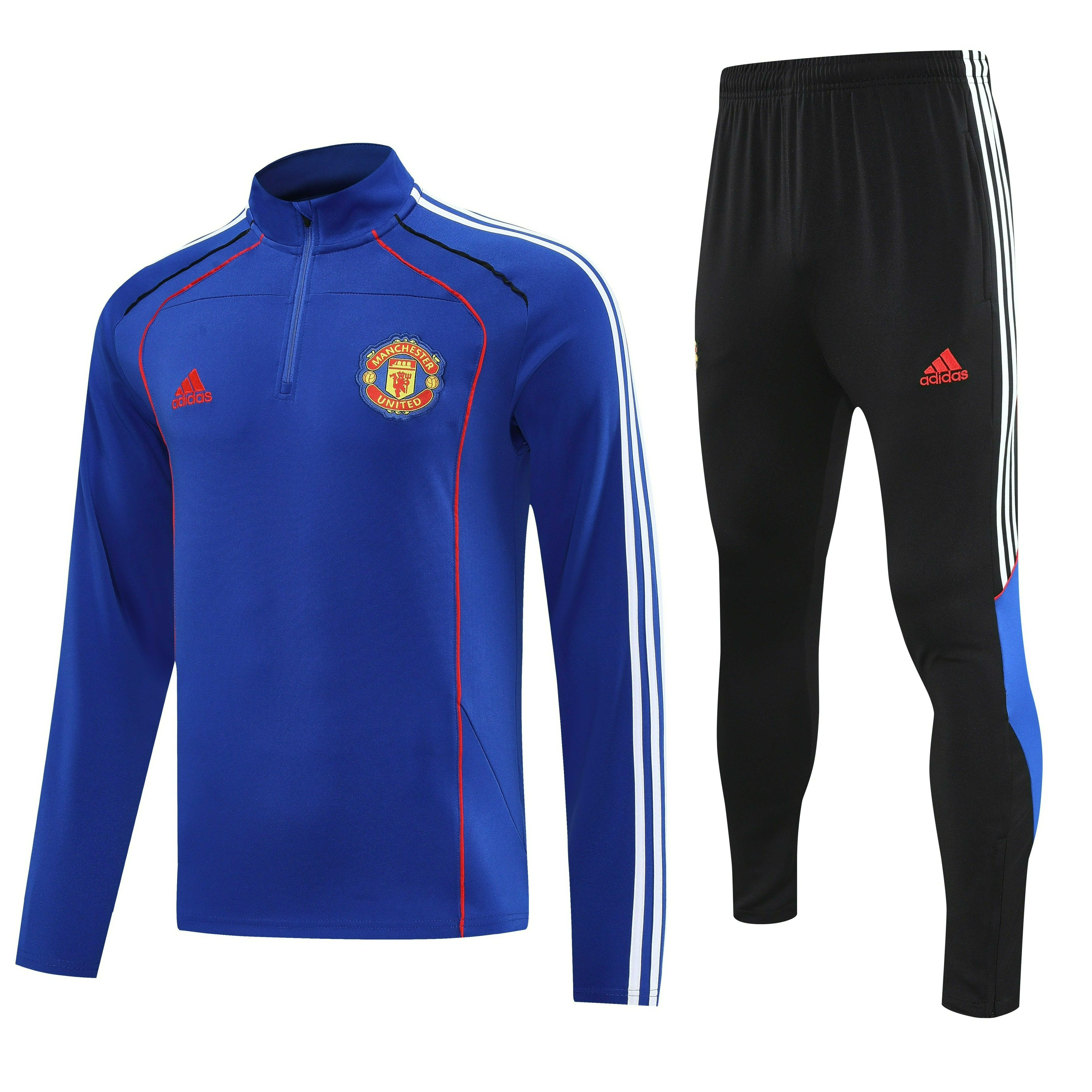 Manchester United Authentic Training Kit Sweatshirt & Pants Set Blue 2025/26 - Player Version