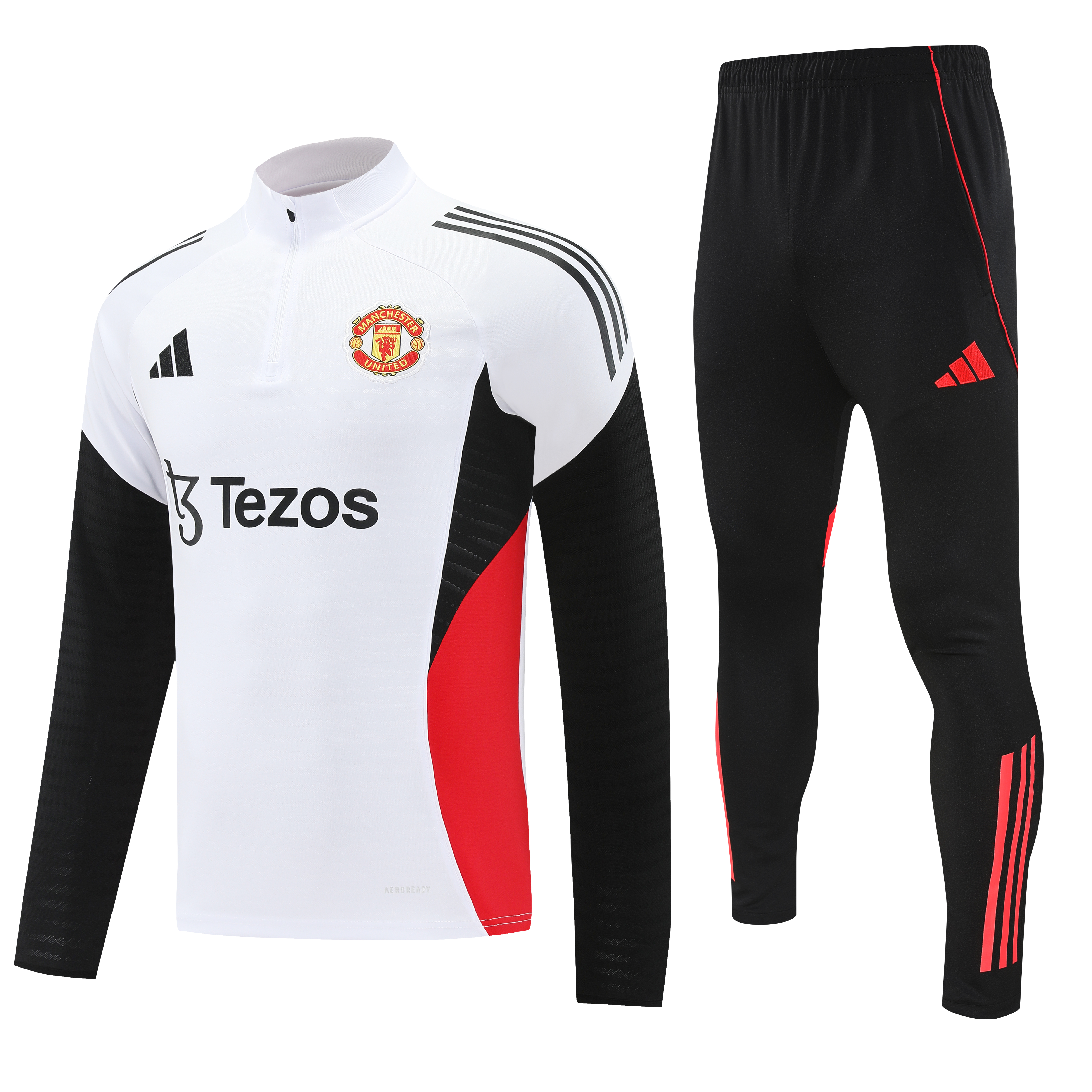 Manchester United Training Kit Sweatshirt & Pants Set White 2025/26