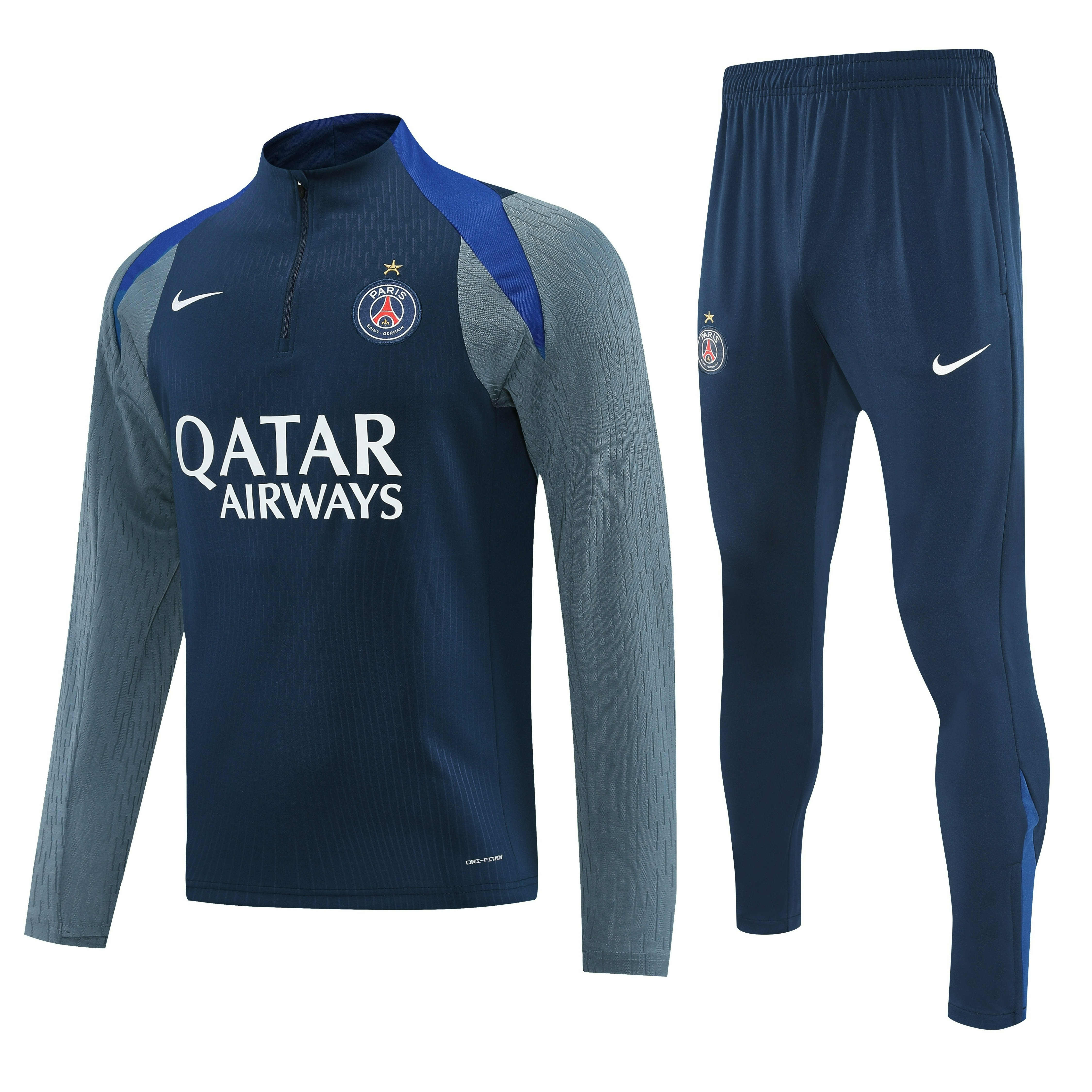 PSG Authentic Training Kit Sweatshirt & Pants Set 2025/26 - Player Version (with Star) in Model Year: 2025-2026 Country and