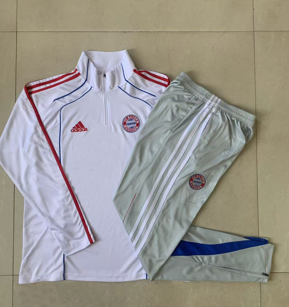 Kids Bayern Munich Training Kit (Sweatshirt+Pants) White 2025/26