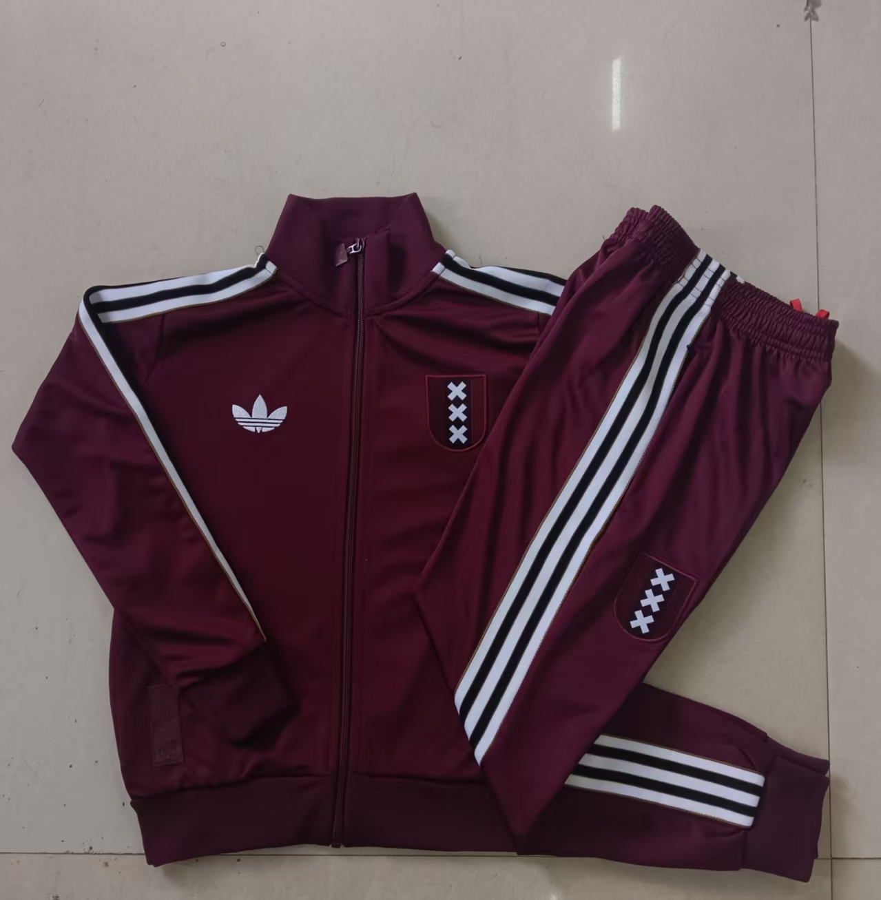 Kids AJAX Training Kit (Jacket+Pants) Deep Red 2025/26