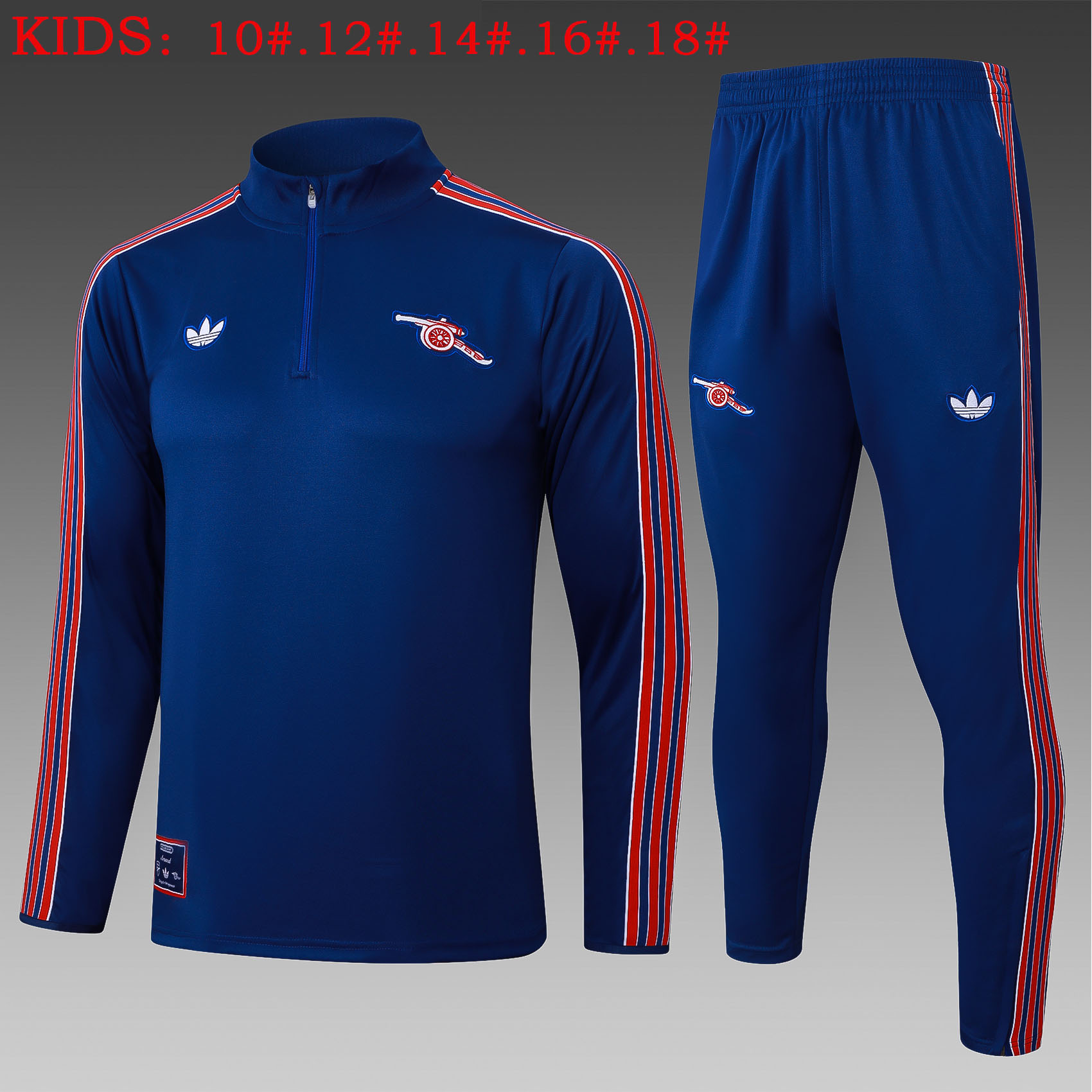 Kids Arsenal Training Kit Sweatshirt & Pants Set Blue 2025/26
