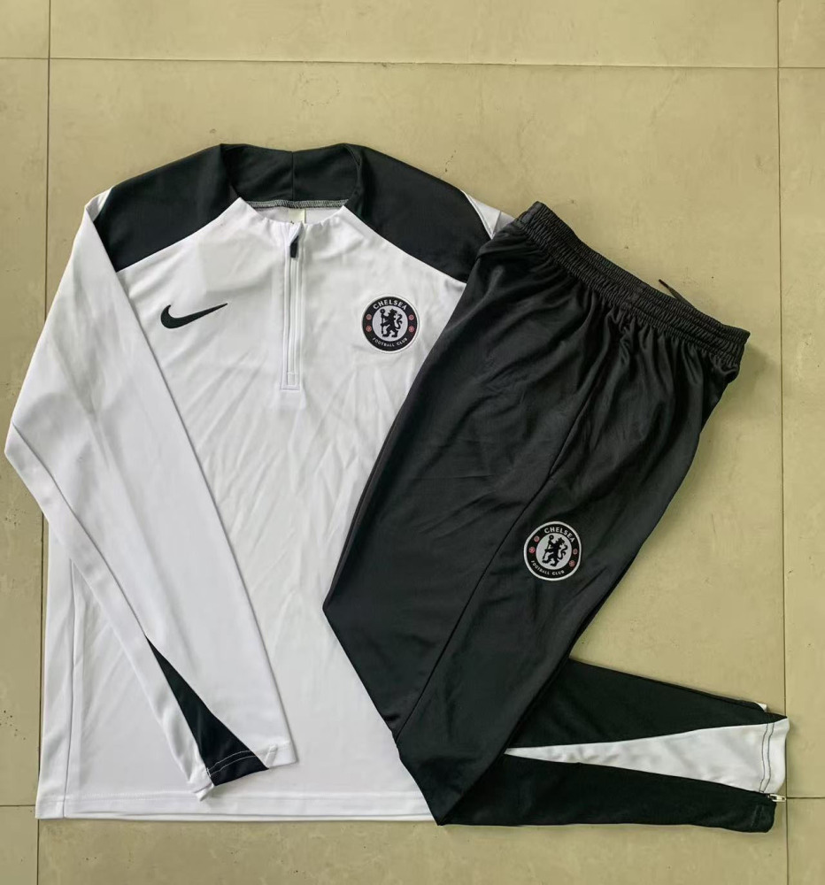 Kids Chelsea Training Kit (Sweatshirt+Pants) White 2025/26