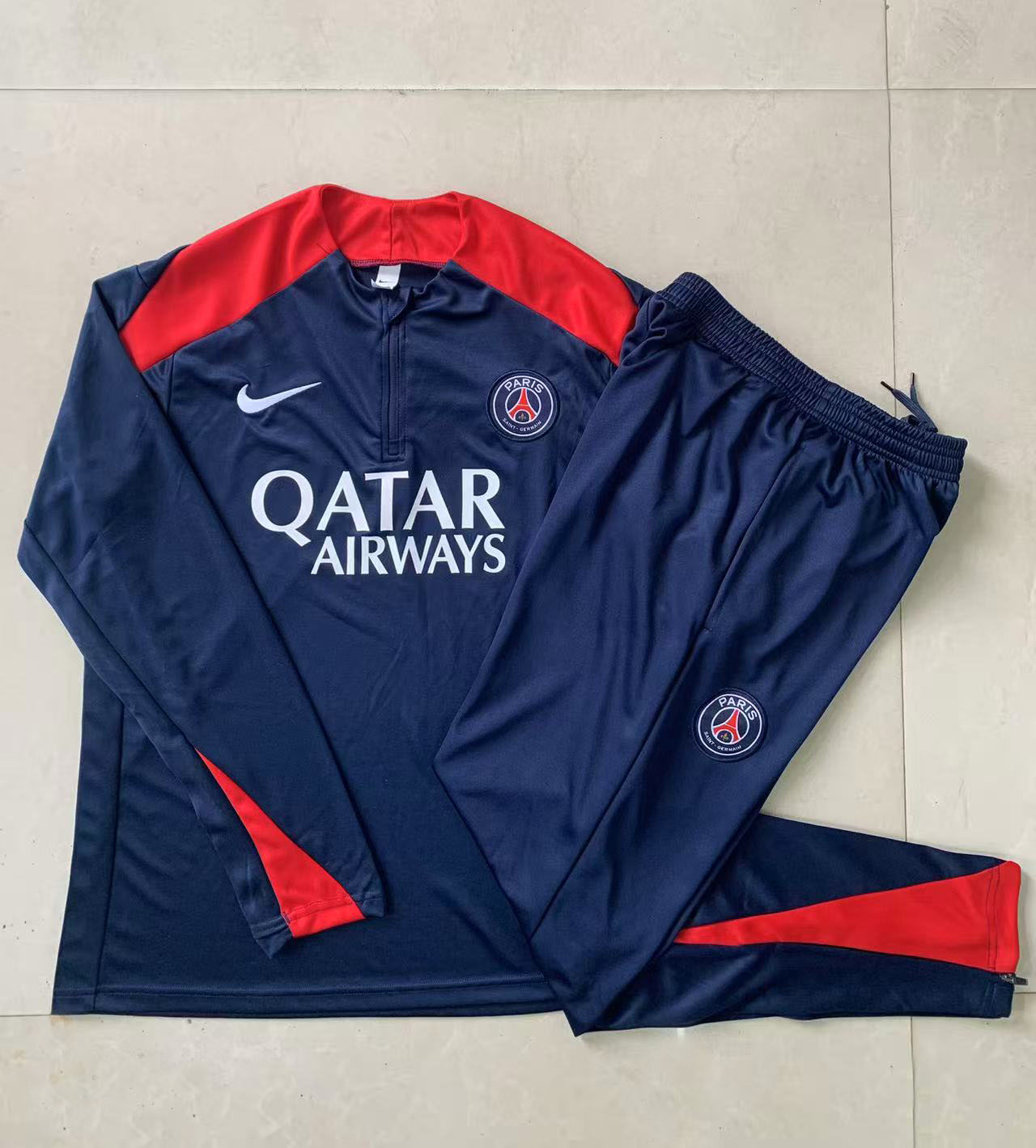 Kids PSG Training Kit Sweatshirt & Pants Set Royalblue 2025/26