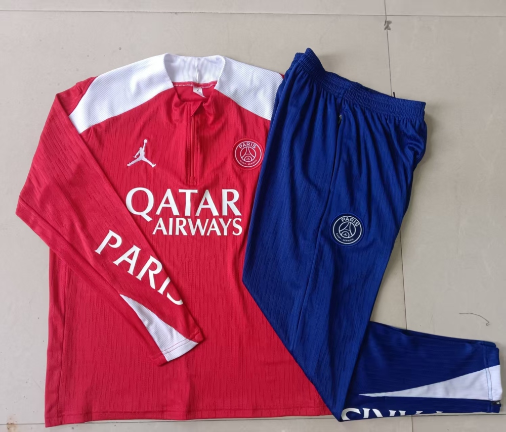 Kids PSG Training Kit (Sweatshirt+Pants) Red 2025/26