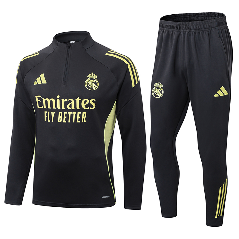 Real Madrid Training Kit Sweatshirt & Pants Set Deep Grey 2025/26