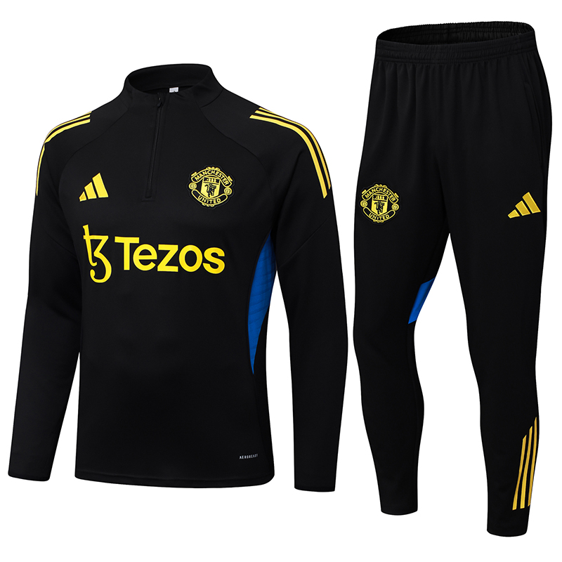 Manchester United Training Kit Sweatshirt & Pants Set Black 2025/26