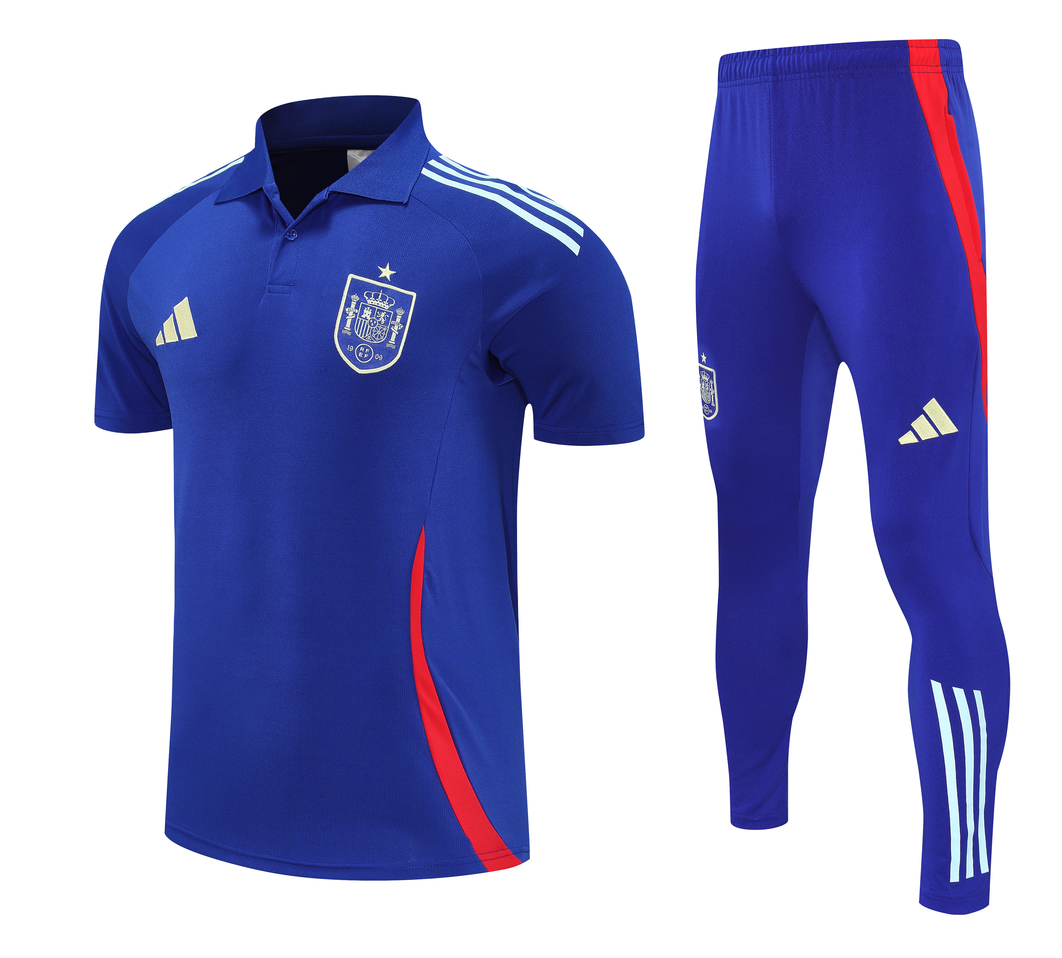 Spain Training Kit (Polo+Pants) 2025 in Model Year: 2025 Confederate: UEFA Country: Spain-National