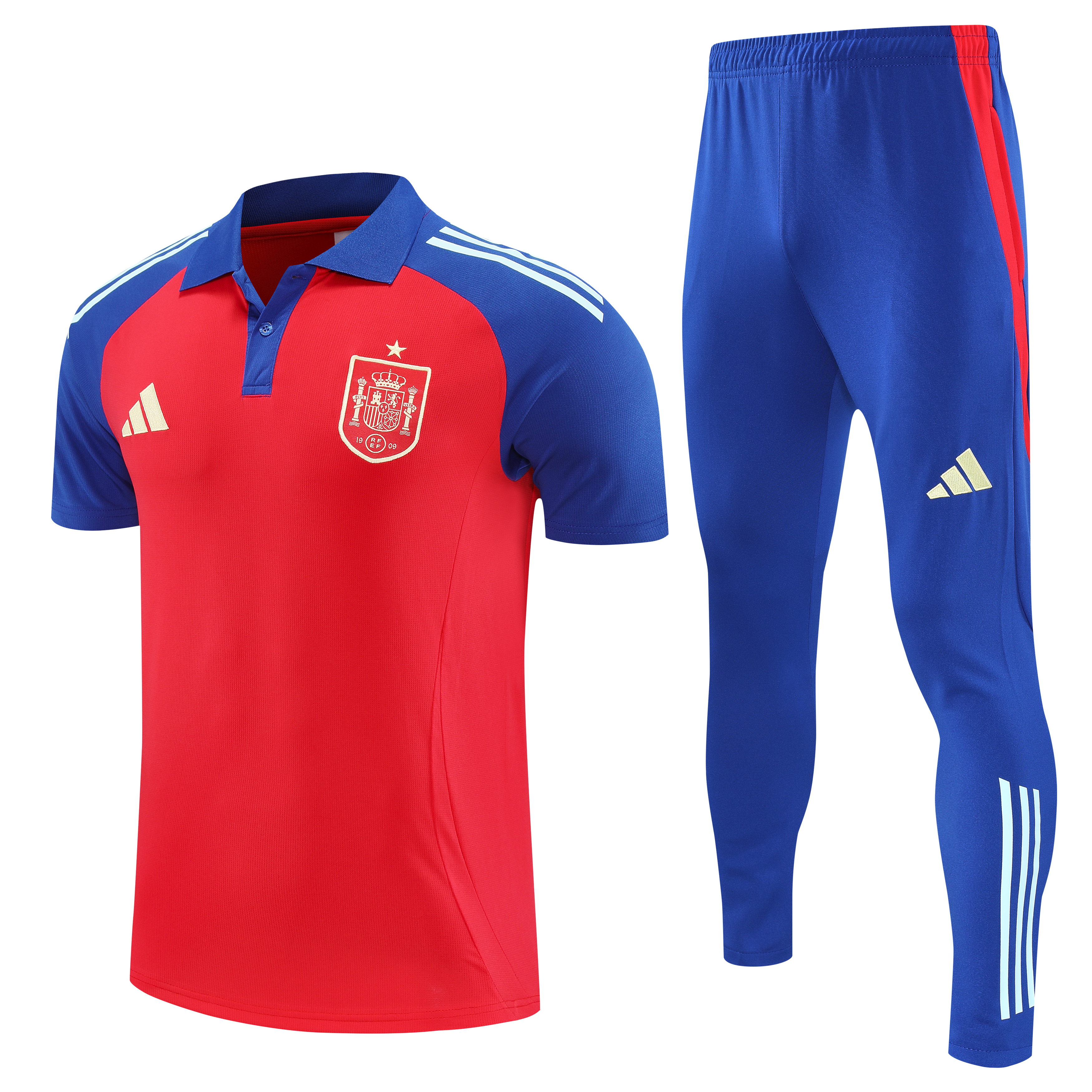 Spain Training Kit (Polo+Pants) 2025 in Model Year: 2025 Confederate: UEFA Country: Spain-National