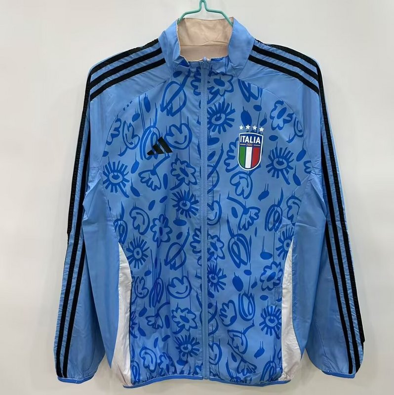 Italy Reversible Double-Sides Windbreaker Jacket Blue&Amp;beige 2025 in Blue&Beige