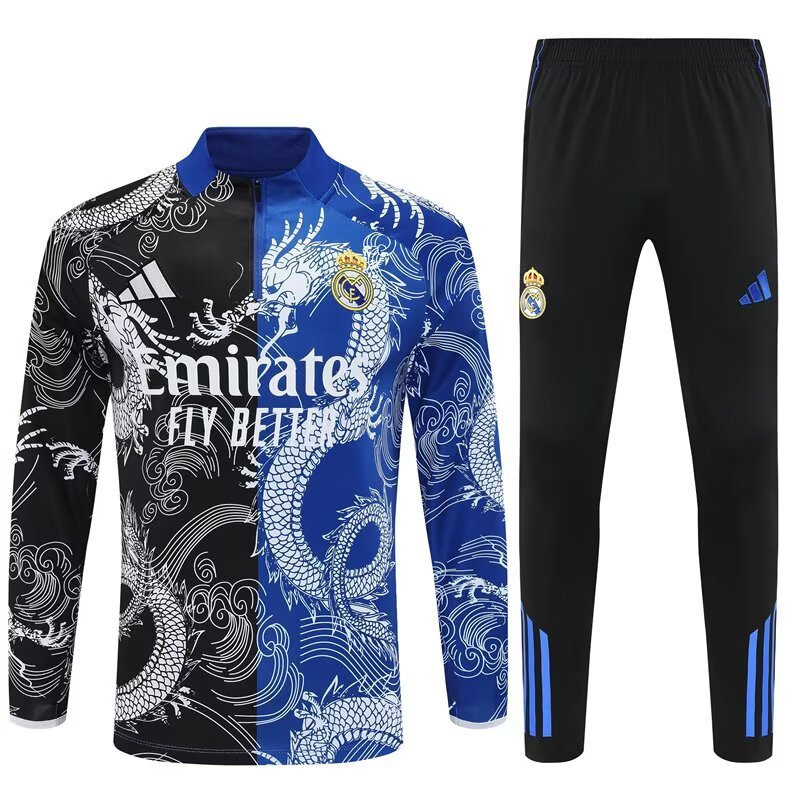 Real Madrid Training Kit Sweatshirt & Pants Set Dragon 2025/26 in Model Year: 2025-2026 Country and League: Spain-La Liga