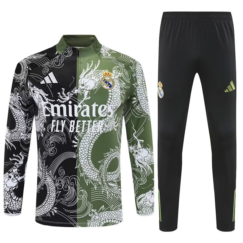Real Madrid Training Kit Sweatshirt & Pants Set Dragon 2025/26 in Model Year: 2025-2026 Country and League: Spain-La Liga