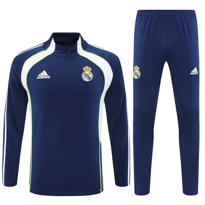 Real Madrid Retro Training Kit Sweatshirt & Pants Set Royalblue 2025/26
