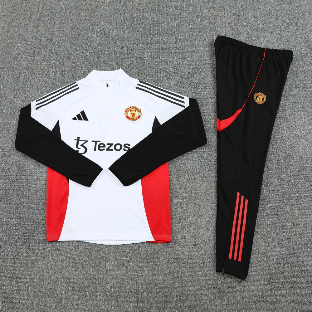 Manchester United Authentic Training Kit (Sweatshirt+Pants) White 2025/26 - Player Version