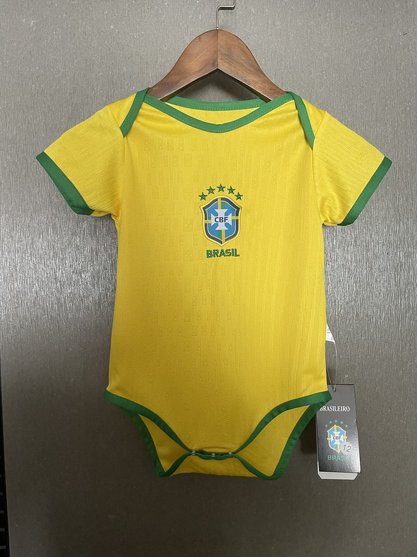 Brazil Soccer Jersey Home Baby Uniform 2025 in Yellow
