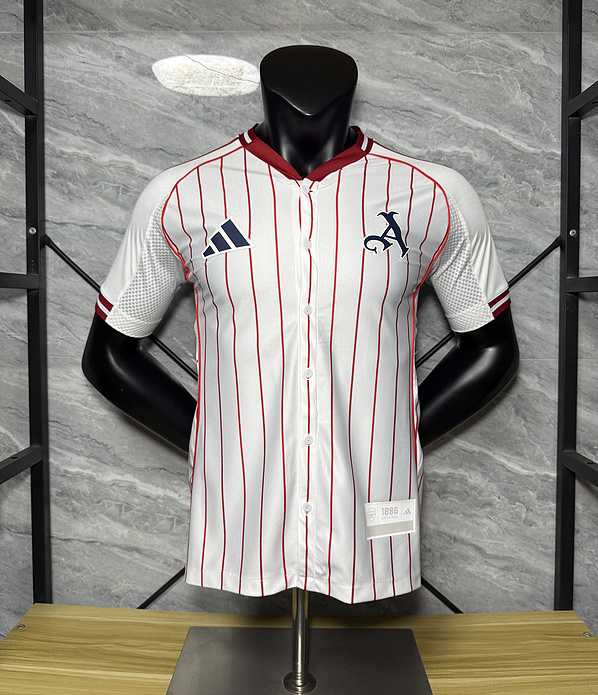 Arsenal Authentic X US Pack Baseball Shirt 2025/26 in Red&White