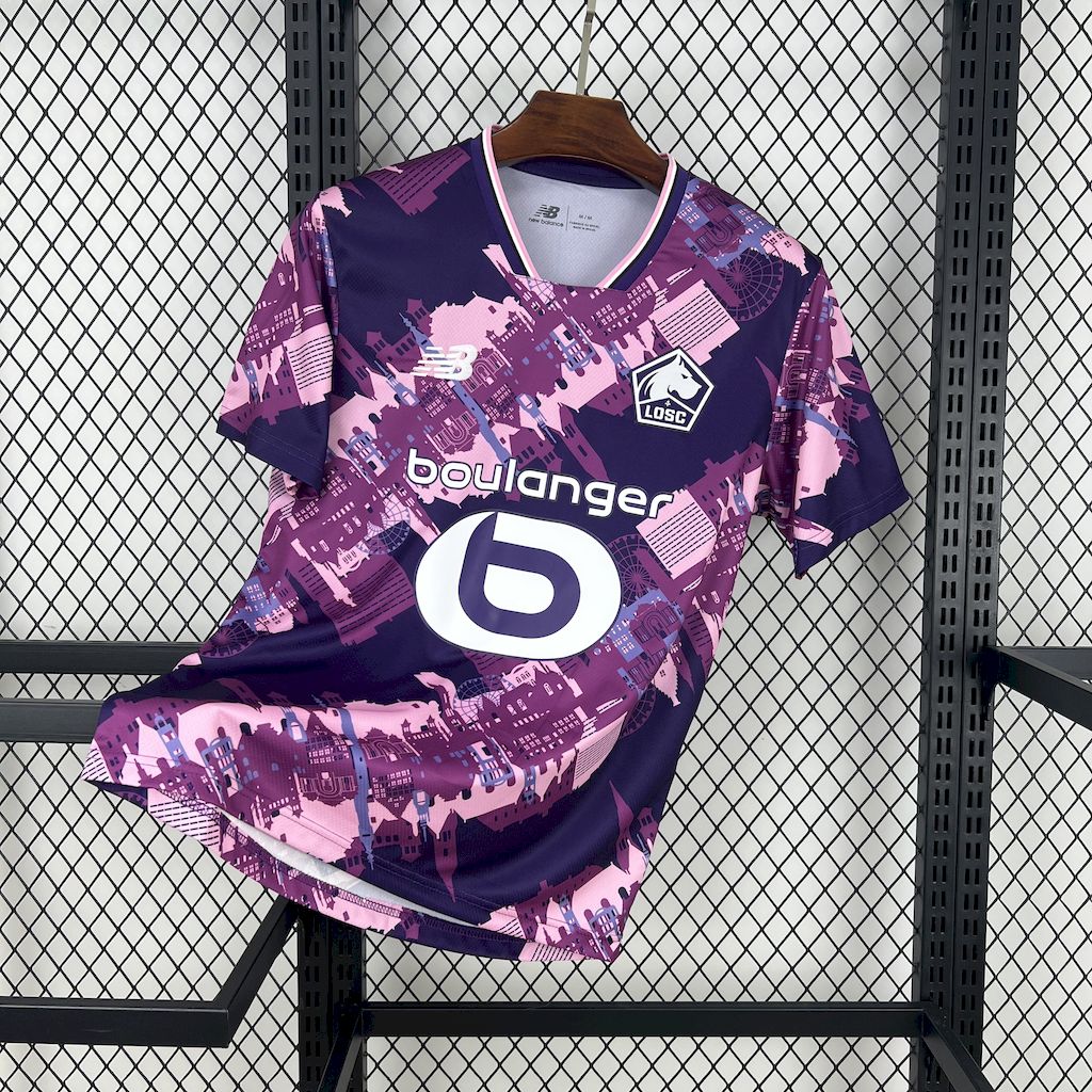 Lille OSC Soccer Jersey Fourth Away Custom Shirt 2025-26 in Purple