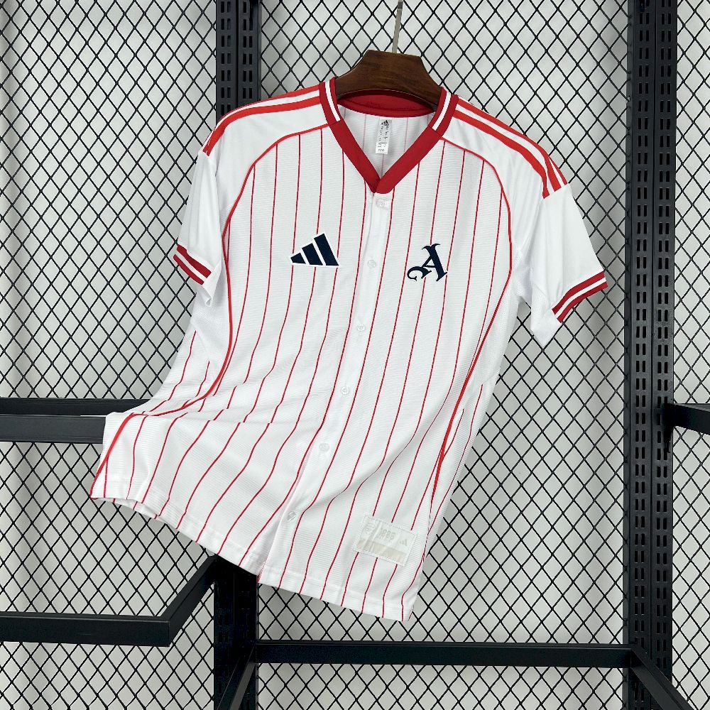 Arsenal X US Pack Baseball Custom Shirt 2025/26 in Red&White