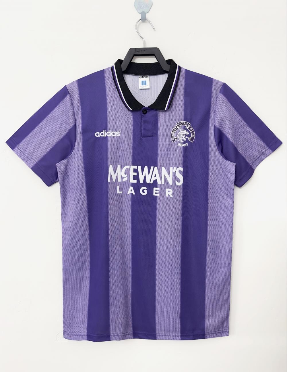 Rangers FC Retro Soccer Jersey Third Away Custom Shirt 1994-95 in Purple