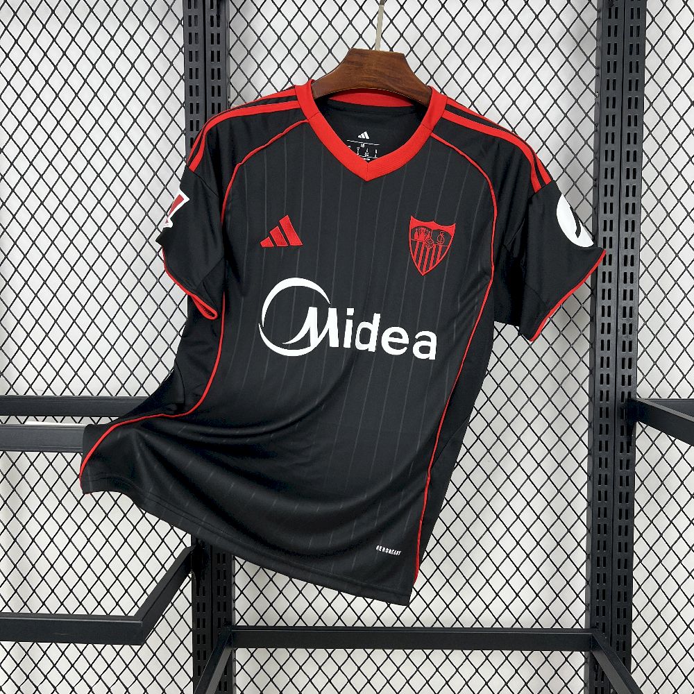 Sevilla FC Soccer Jersey Third Away Custom Shirt 2025/26 in Black