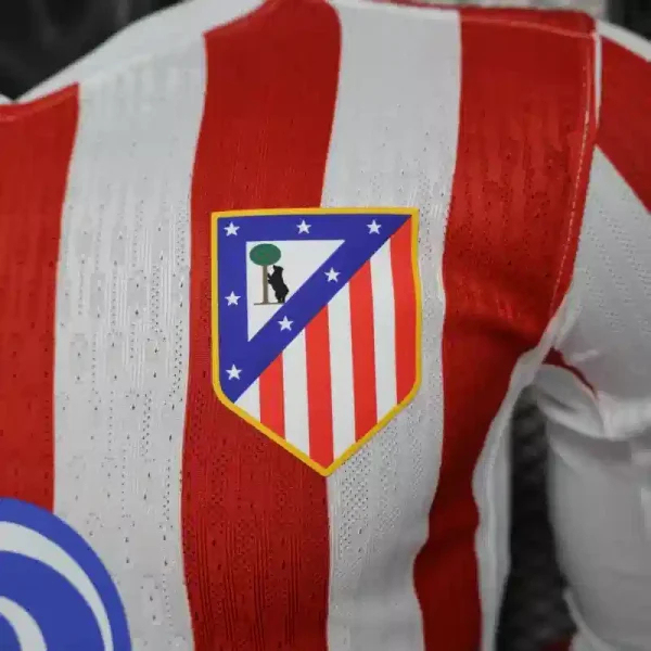 Authentic Soccer Jersey Atletico Madrid Home Long Sleeve Shirt 2025/26