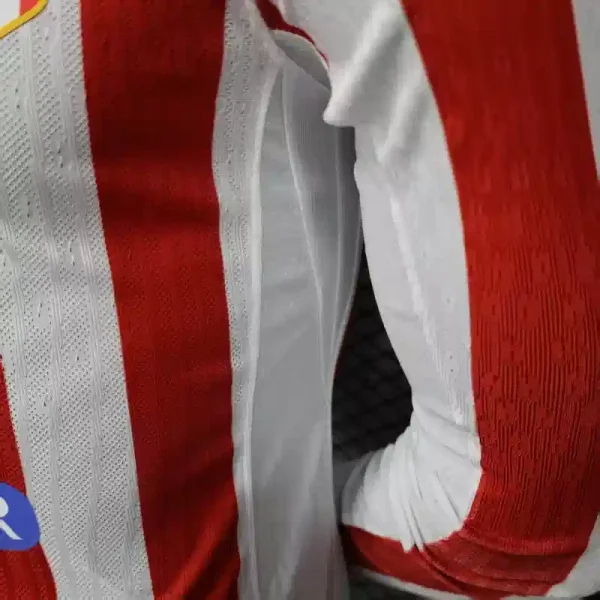 Authentic Soccer Jersey Atletico Madrid Home Long Sleeve Shirt 2025/26
