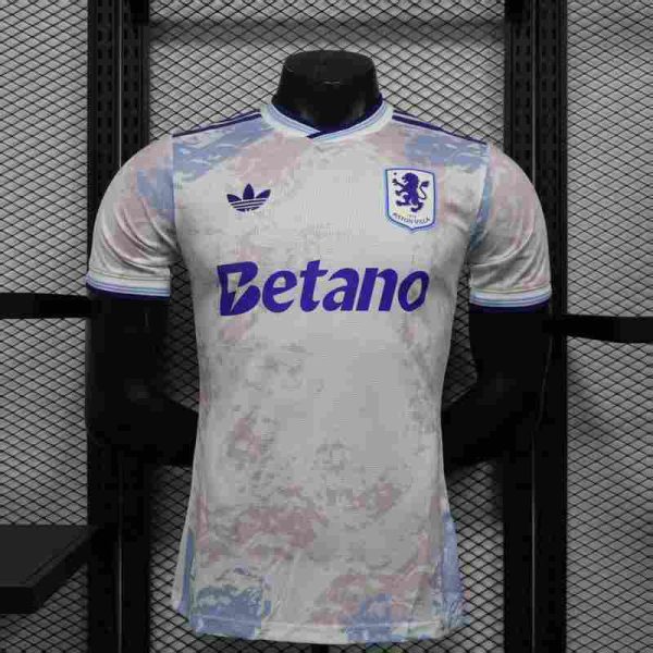 Aston Villa Authentic Football Jersey Third Away Shirt 2025/26 in Off-White