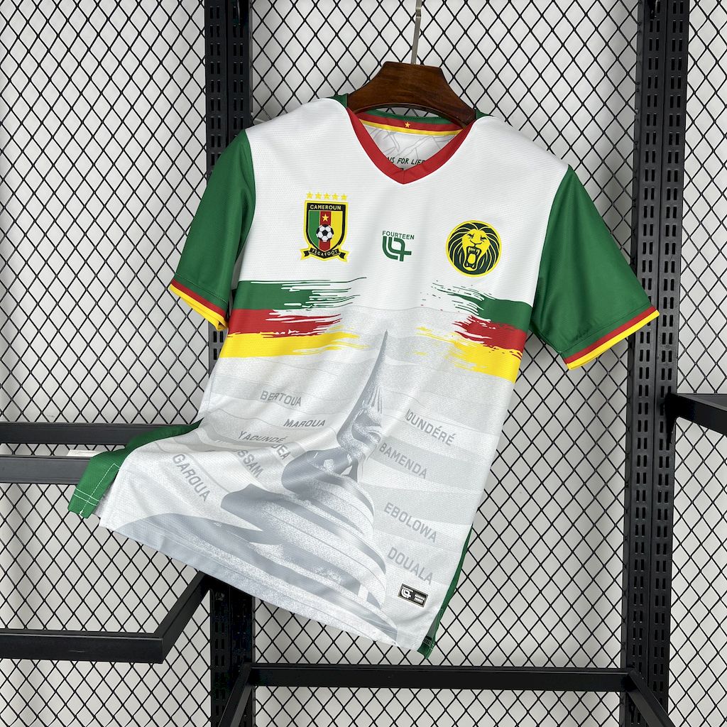 Cameroon Soccer Jersey Third Away Custom Shirt 2025 in White