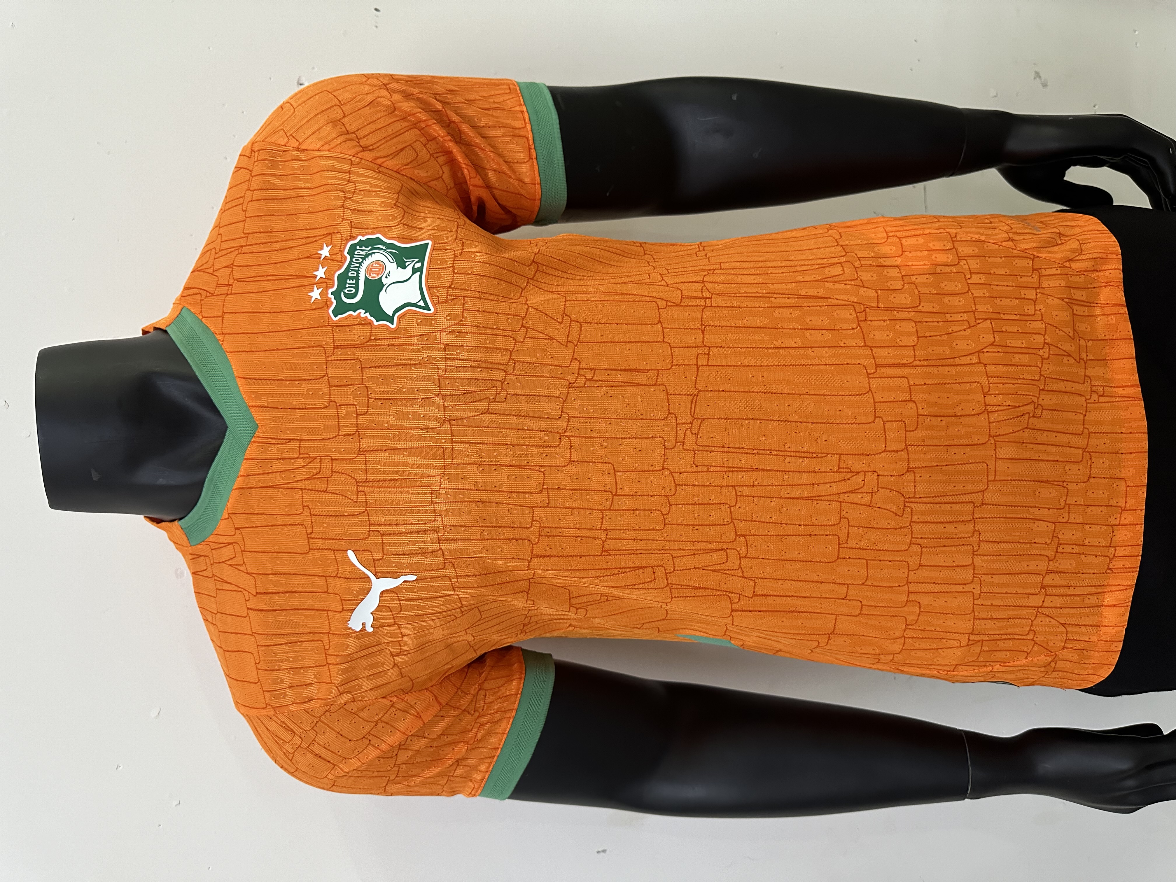 Côte D'ivoire Authentic Soccer Jersey Home Shirt 2025 in Orange