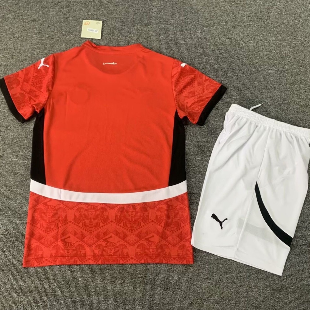 Egypt Soccer Jersey Home  Kids Kit Jersey+Shorts 2024-25