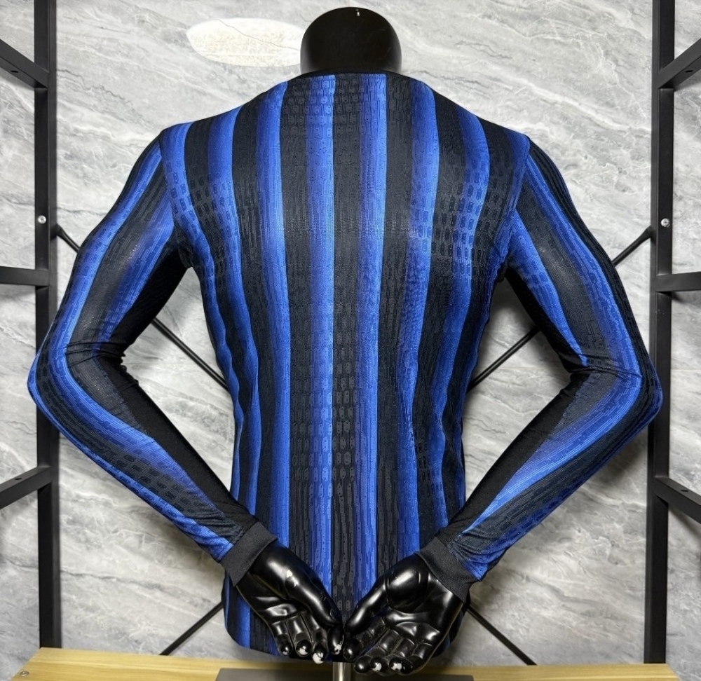 Authentic Soccer Jersey Inter Milan Home Long Sleeve Shirt 2025/26