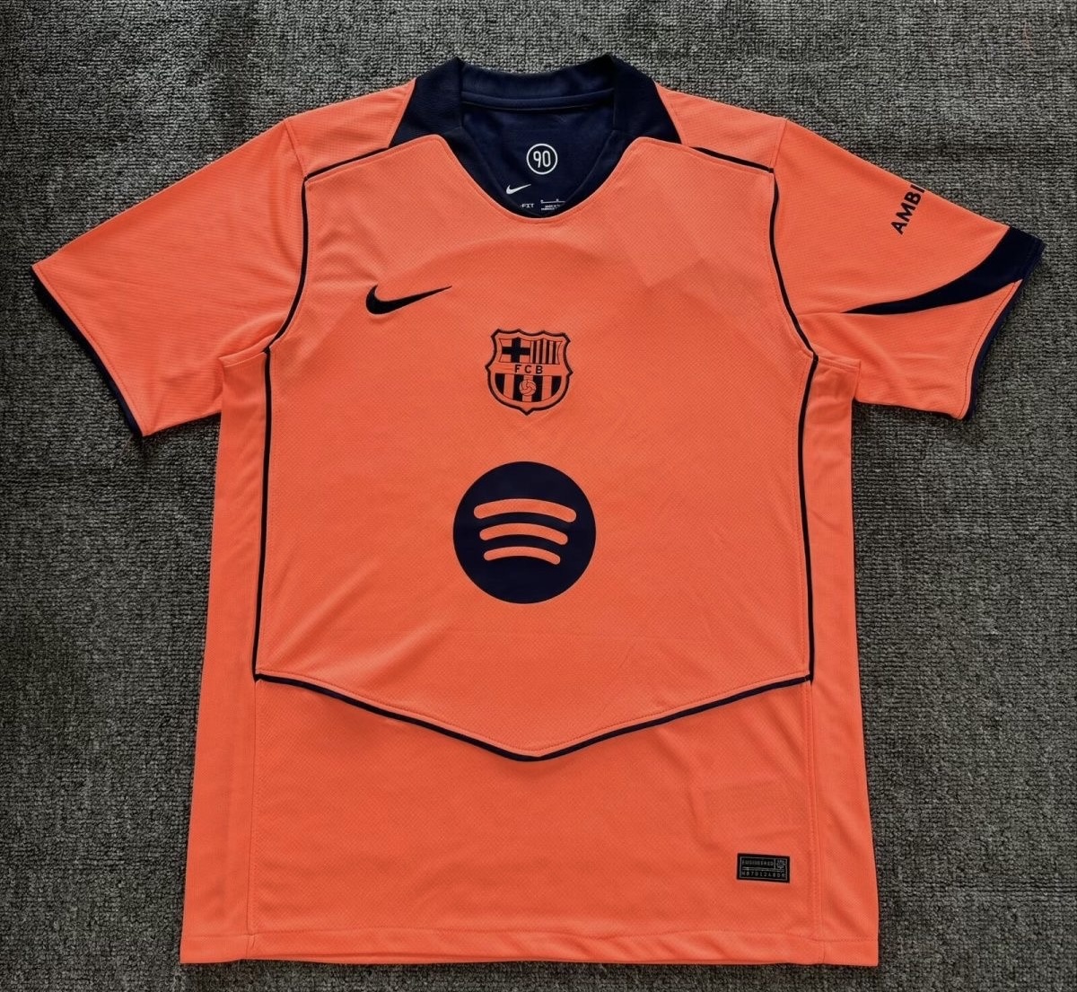Barcelona Third Away Soccer Jersey Custom Shirt 2025/26 in Orange