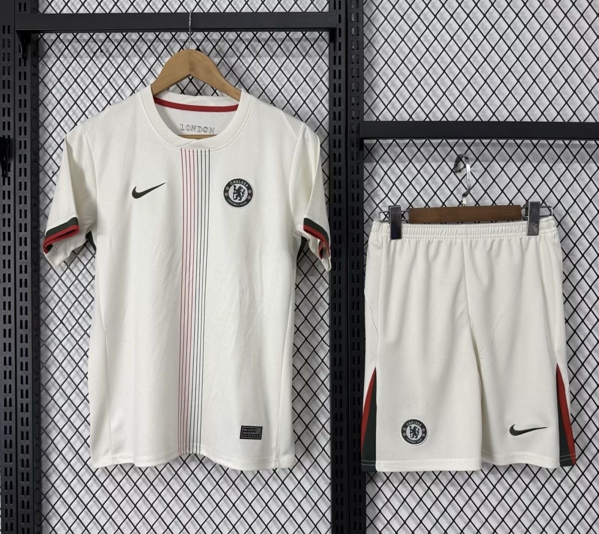 Chelsea Football Jersey Away Kids Jersey & Shorts Kit 2025/26 in Off-White