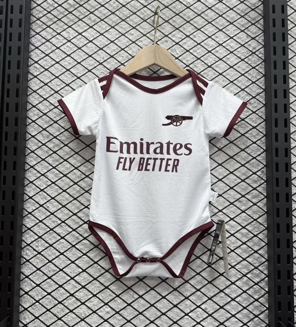 Arsenal Soccer Jersey Third Away Baby Uniform 2025/26 in Off-White