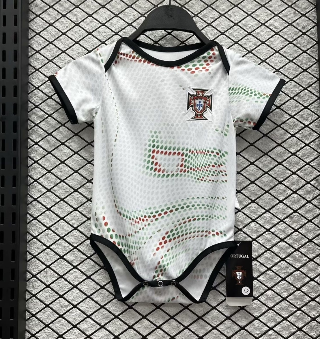 Portugal Soccer Jersey Home Baby Uniform 2025 in White