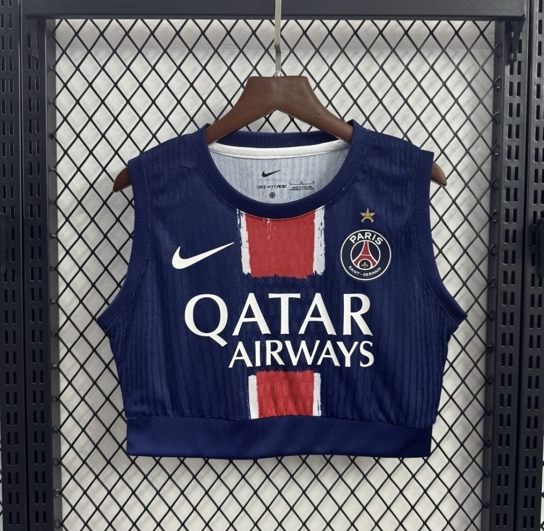 PSG Soccer Jersey Home Women's Vest 2024/25 in Navy