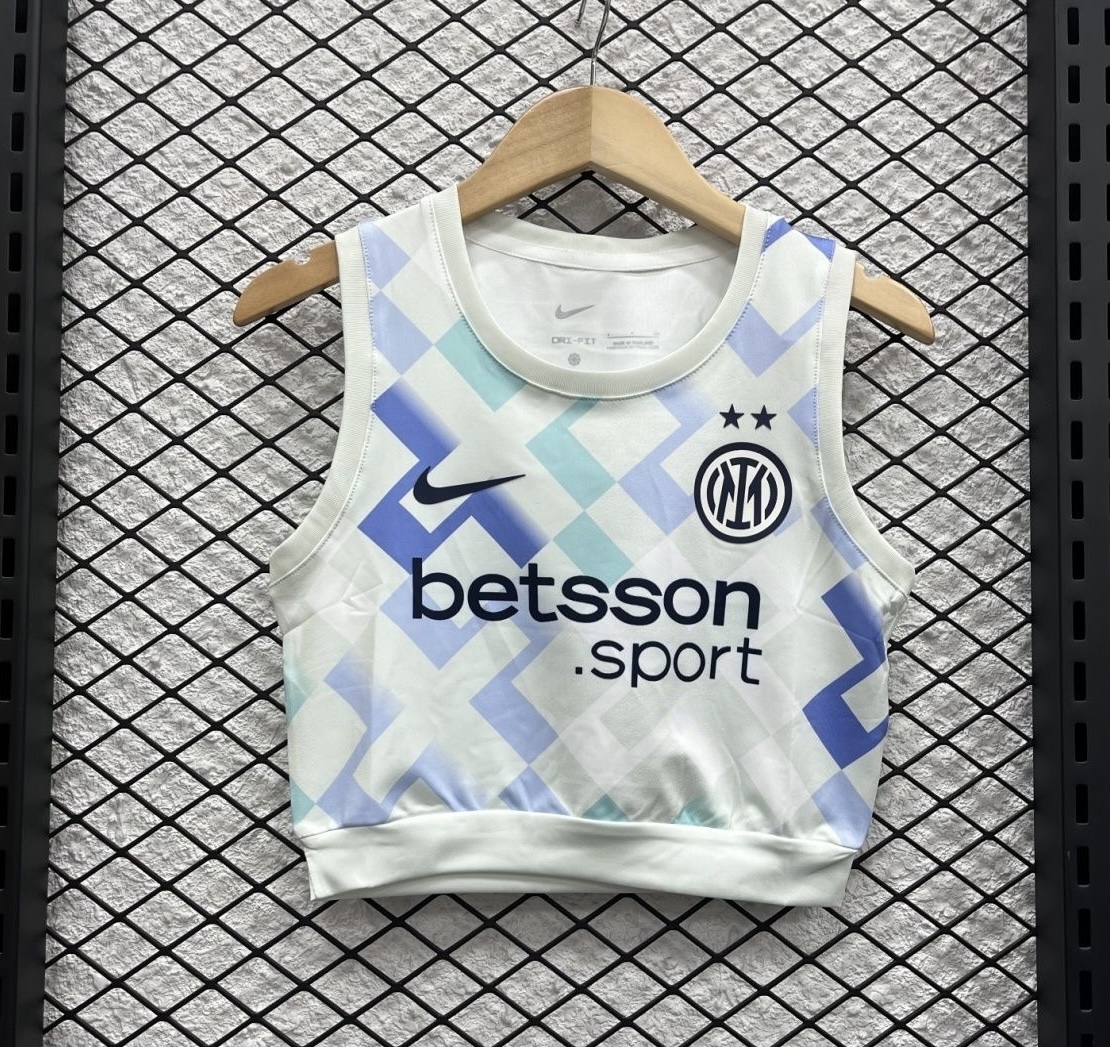 Inter Milan Soccer Jersey Away Women's Vest 2025/26 in White
