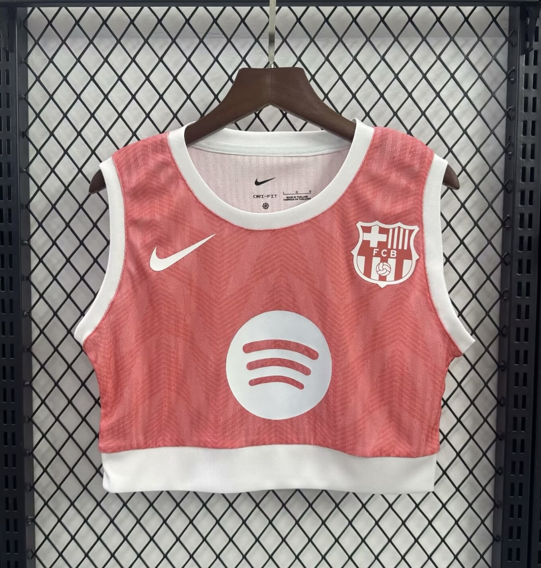 Barcelona Women's Vest Pink Special Edition Soccer Jersey 2025/26 in Model Year: 2025/26 Country and League: Spain-La Liga