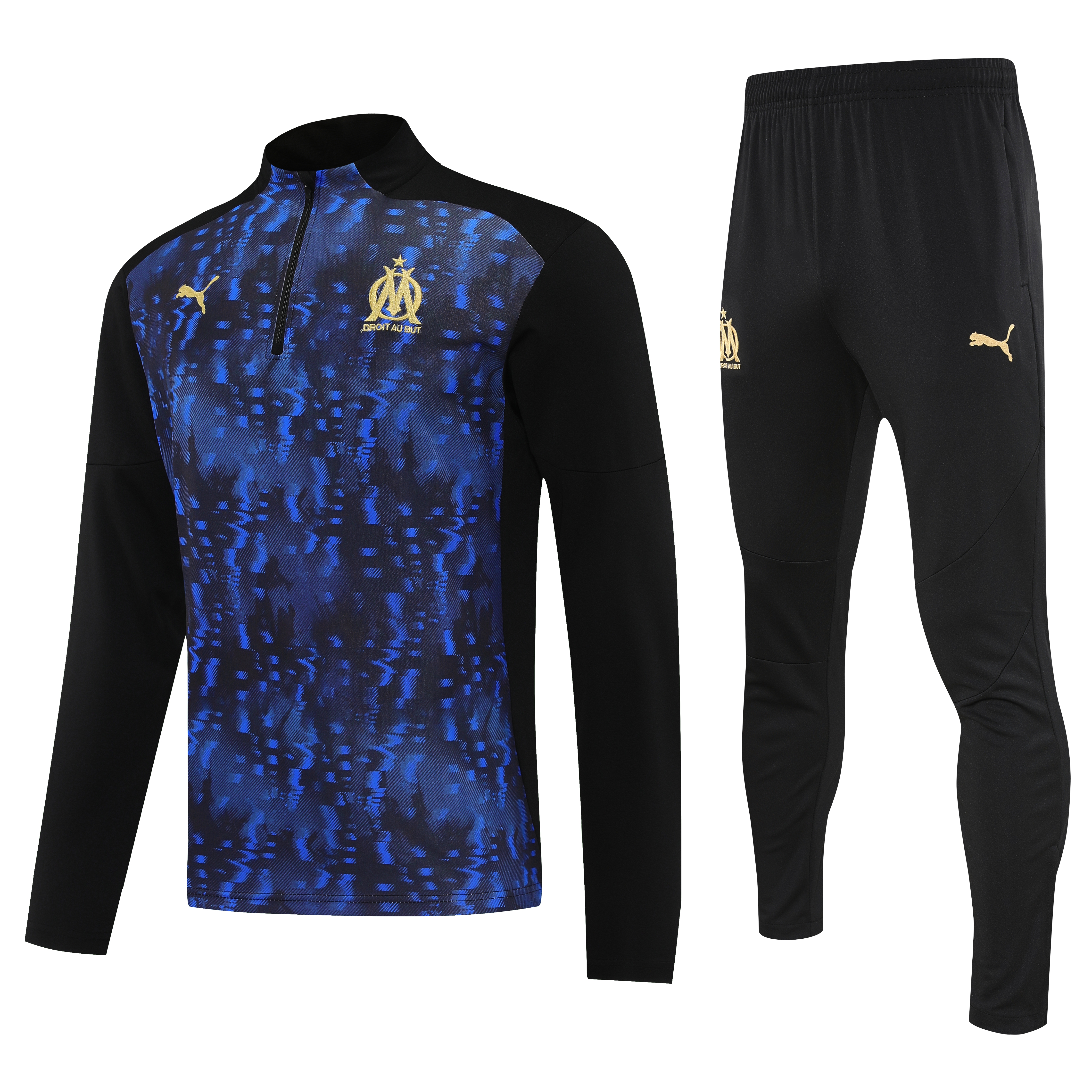 Marseille Authentic Training Kit Sweatshirt & Pants Set 2025/26 - Player Version in Model Year: 2025-2026 Country and League: