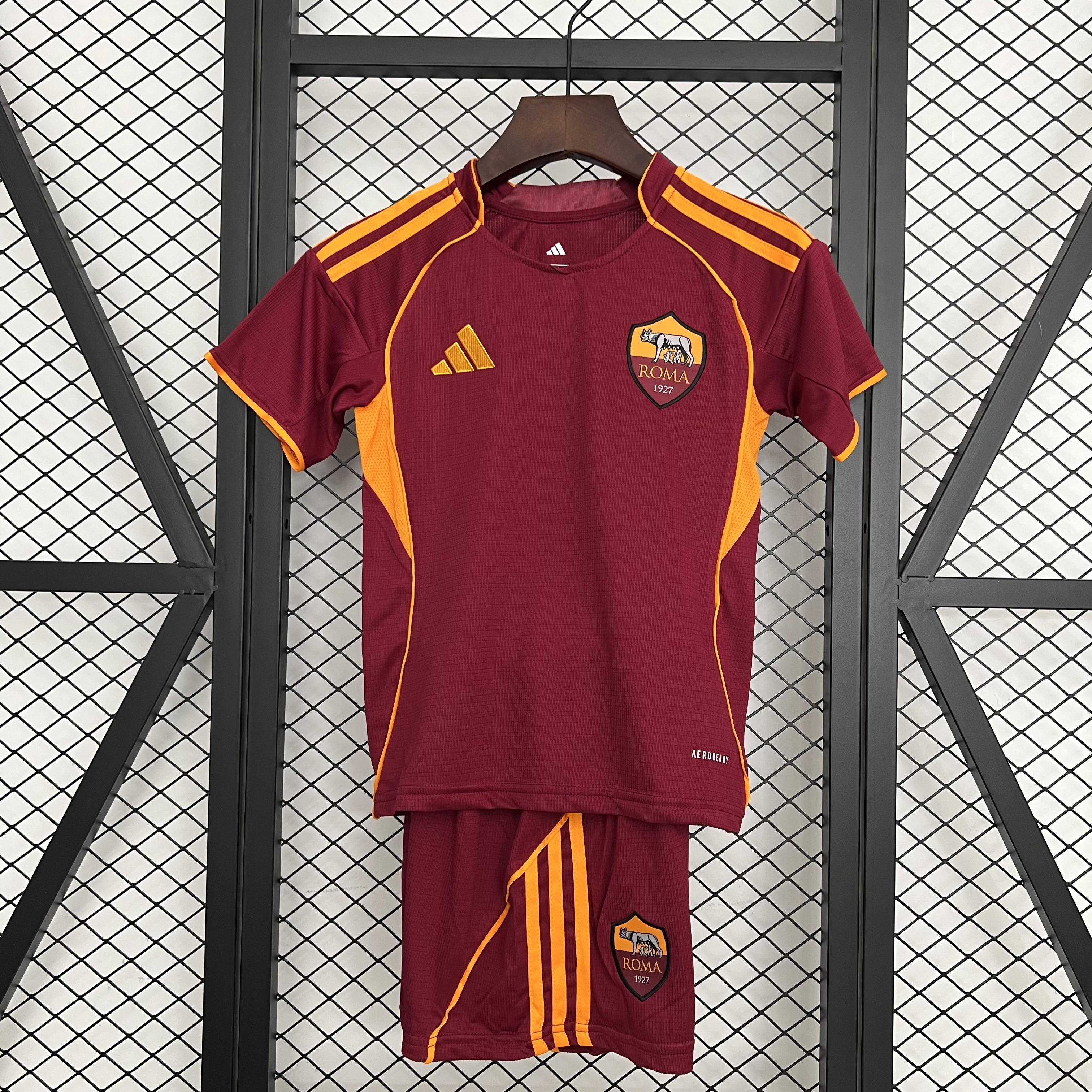 ROMA Soccer Jersey Home Kids Jersey & Shorts Kit 2025/26 in Red