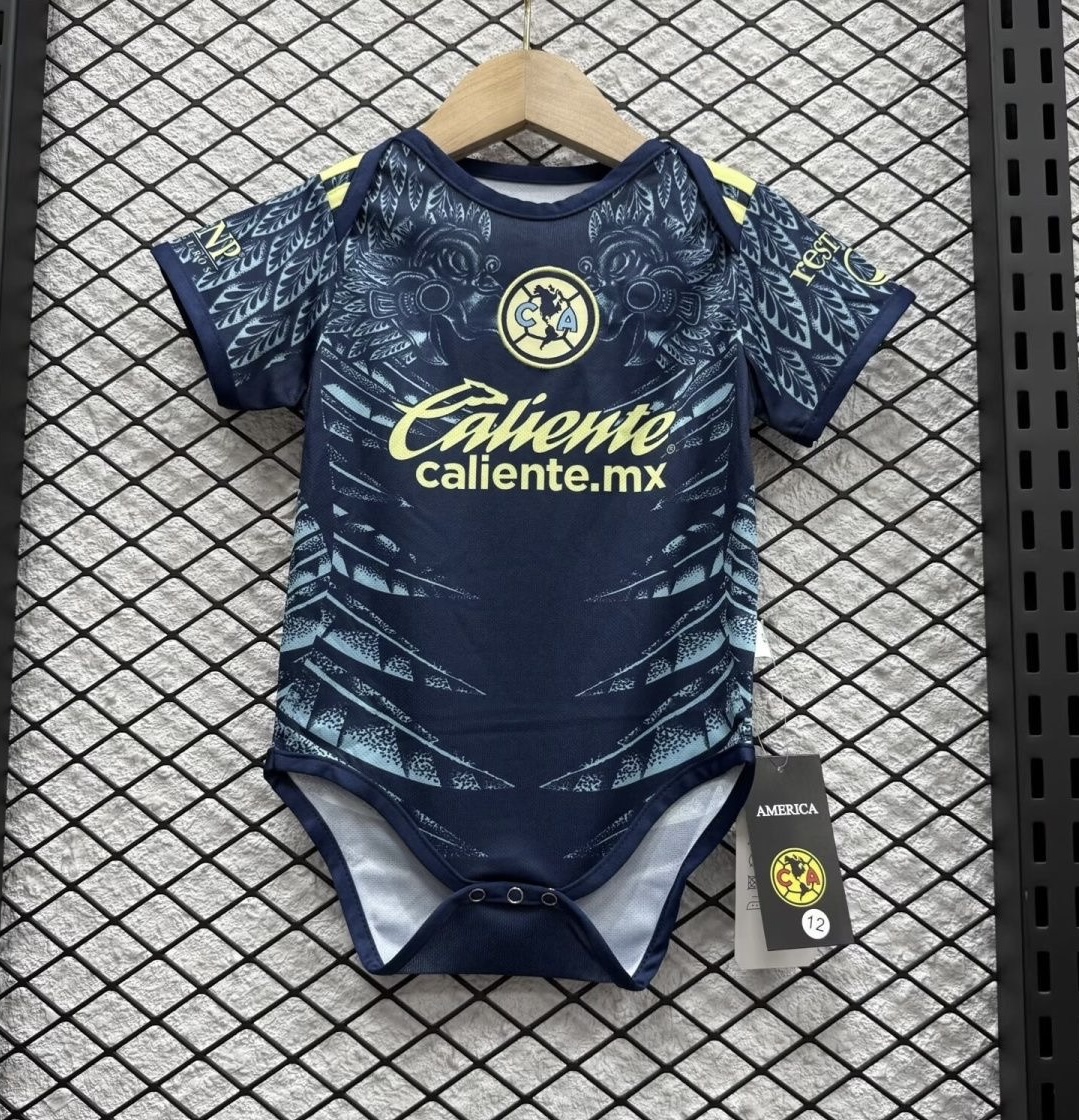 Club America Soccer Jersey Away Baby Uniform 2025/26 in Navy