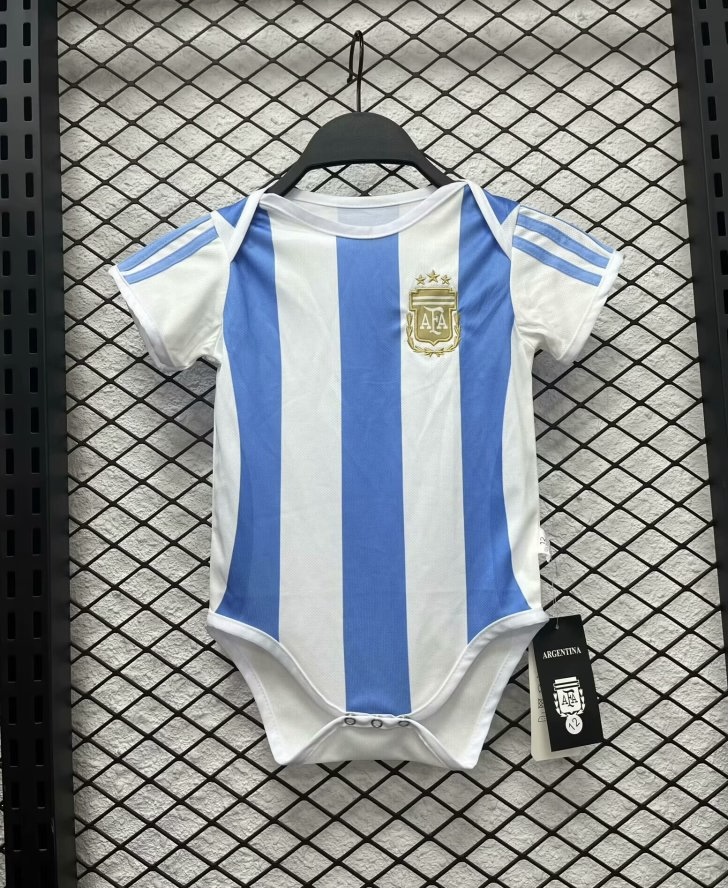 Argentina Soccer Jersey Home Baby Uniform 2025 in White&Blue