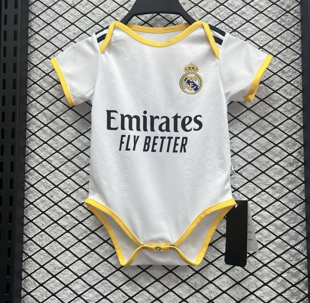 Real Madrid Soccer Jersey Home Baby Uniform 2025/26 in White