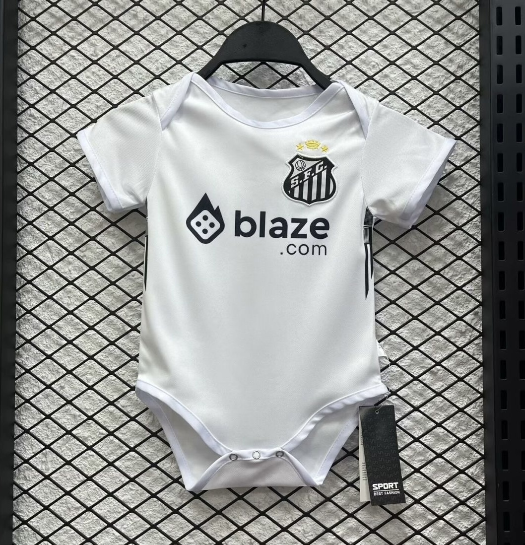 Santos FC Soccer Jersey Home Baby Uniform 2025 in White